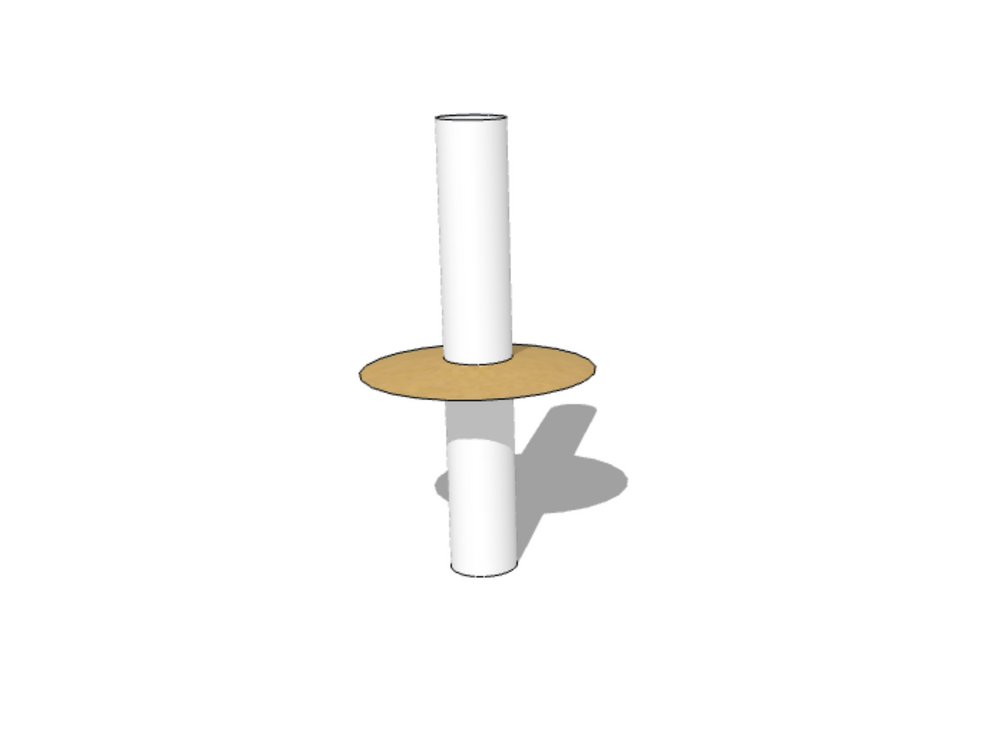 FLANCHE longitud 40 cm tubo pvc