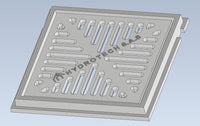 Rejilla de Aluminio sin Marco Reforzada