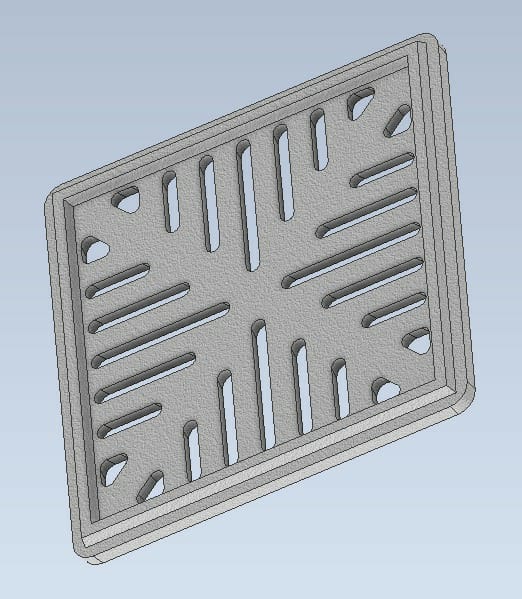 Rejilla de Aluminio para terraza superior sobre manto